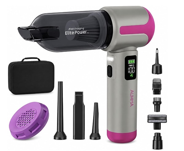 Robeve Auhma 20.000 Pa şarjlı dijital göstergeli oto süpürgesi son 365 günün en düşüğü 1.499,90 TL yerine net 1.099,90 TL!