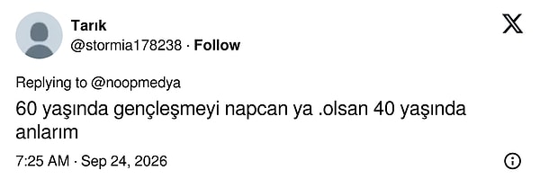 Bir kullanıcı zamanlamayı sorguladı