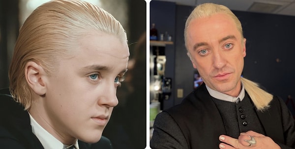Draco'nun filmdeki haliyle Tom Felton'ın yeni karesi yan yana gelince yılların değişimi ortaya çıktı!