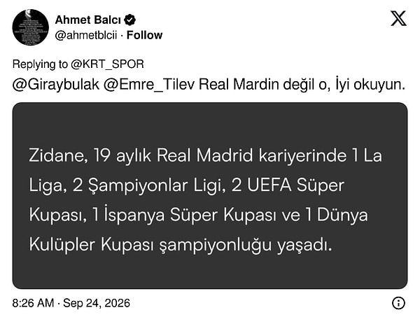 Biri Real Madrid'in Real Mardin'le karıştırıldığını düşündü