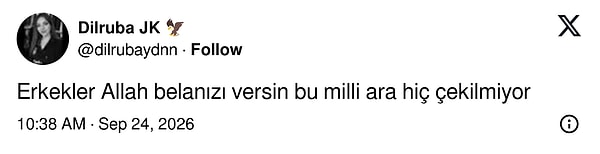 Maç izleyemeyen erkeklere katlanmak zorunda kalan bir kadın isyanını böyle dile getirdi