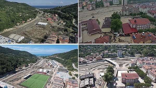 Bina, 11 Ağustos 2021'de Batı Karadeniz'i vuran selin Bozkurt'ta bıraktığı son izlerden biri.