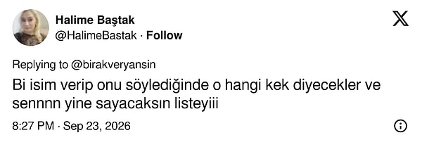 Bir başkasına göre isim bulunsa bile sonuç değişmeyecek