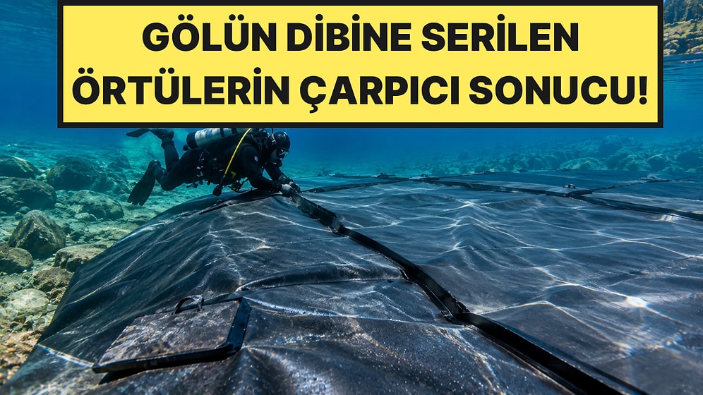 Gölün Dibine 20 Bin Metrekarelik Kauçuk Örtü Serdiler