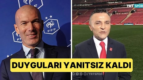 TRT Muhabiri Zidane'a Sesi Titreyerek Soru Sordu, İmza İstedi, Duyguları Yanıtsız Kaldı