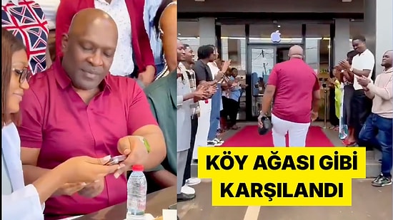 Kamerun'un İlk iPhone 18 Pro Max Sahibi Mağaza Kapısında Törenle Karşılandı
