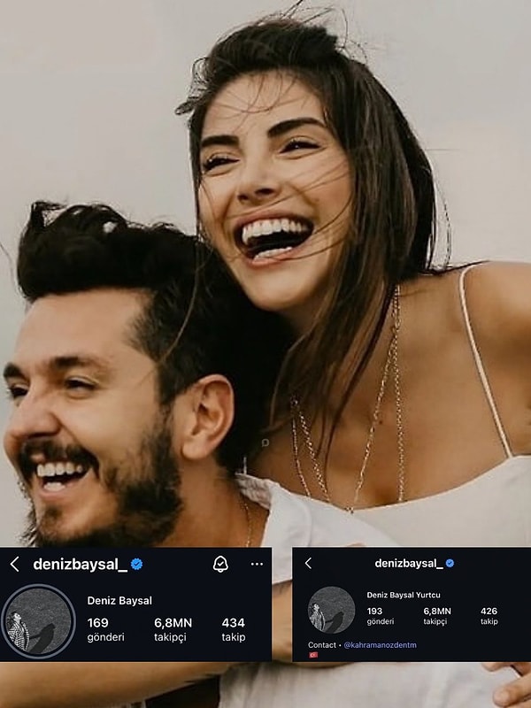 Deniz Baysal, Barış Yurtçu ile fotoğraflarını kaldırıp profilinden eşinin soyadını sildi.