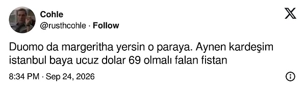 Bu paraya İtalya'da margherita yenebileceğini hatırlatan da oldu