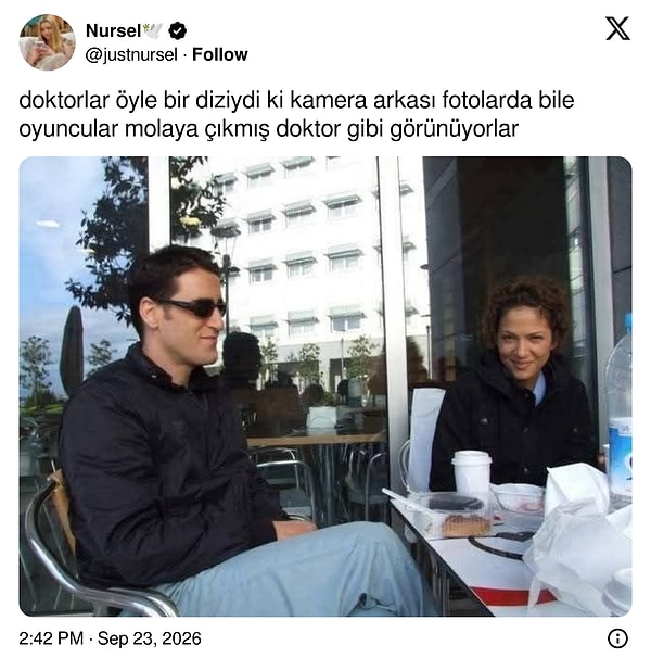 Doktorlar'ın kamera arkasında bile doktor havası vardı.