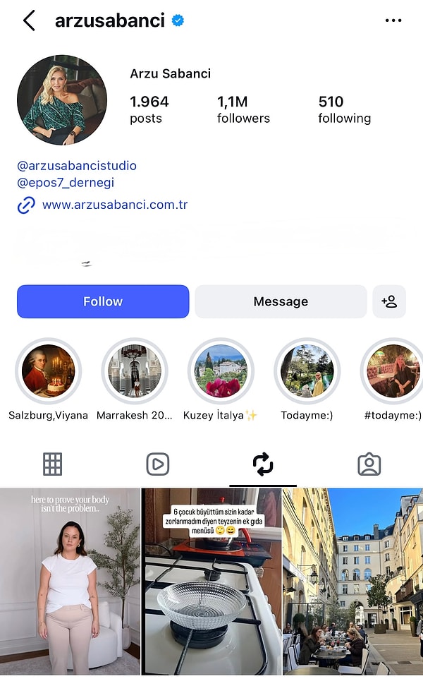 Arzu Sabancı'nın profilindeki detay şaşırttı!