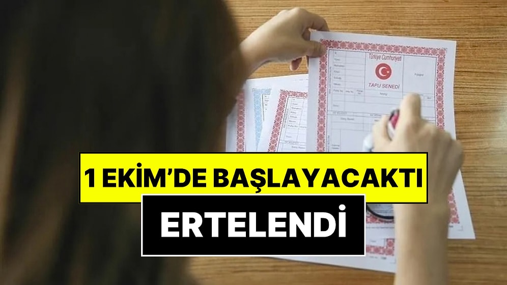 1 Ekim'de Başlayacaktı, Son Anda Ertelendi: Ev, Arsa Alacaklar İçin Yeni Tarih Belli Oldu