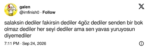 En azından yürüyüşüne laf eden çıkmadı.