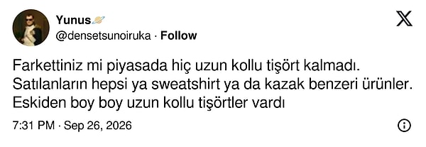 Uzun kollu tişörtlere ne oldu sorusu hâlâ cevapsız
