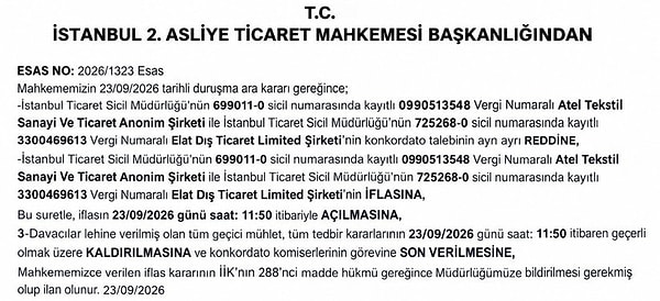 Şirketlerde tasfiye süreci başlayacak.