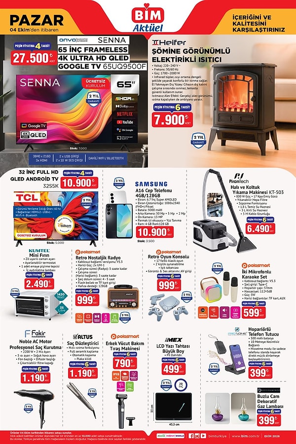 Senna 65 İnç Frameless 4K Ultra HD QLED Google TV (65UQ9500F) 27.500 TL