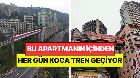 Binanın Tam Ortasına İstasyon Yaptılar: İçinden Her Gün Tren Geçiyor