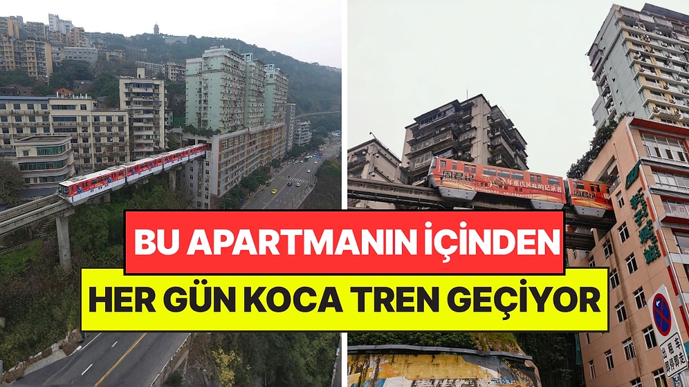 Binanın Tam Ortasına İstasyon Yaptılar: İçinden Her Gün Tren Geçiyor