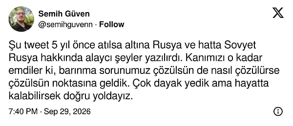 Beş yıl önce atılsa bu paylaşımın altına bambaşka yorumlar gelirdi