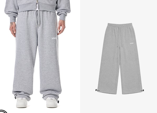 VOID Edition nakışlı ayarlanabilir paça oversize eşofman altı 1.399 TL yerine net 499 TL!