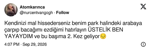 Park hâlindeki arabaya çarpıp bacağını ezdiren yaya: Üstelik başına ikinci kez geliyor