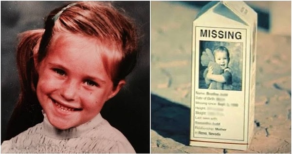The girl's father managed to get her picture featured in a local milk carton campaign.