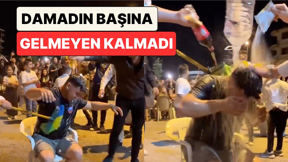 Afyon'da Yıllardır Devam Eden Düğün Geleneği Gereği Arkadaşları Damadı Perişan Etti