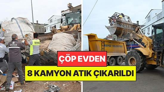 Antalya'da Çöp Ev Operasyonu: 8 Kamyon Atık Çıkarıldı