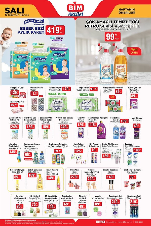 Jenny Willy Bebek Bezi Aylık Paket Maxi 100lü Junior 82li X Large 70li 419 TL