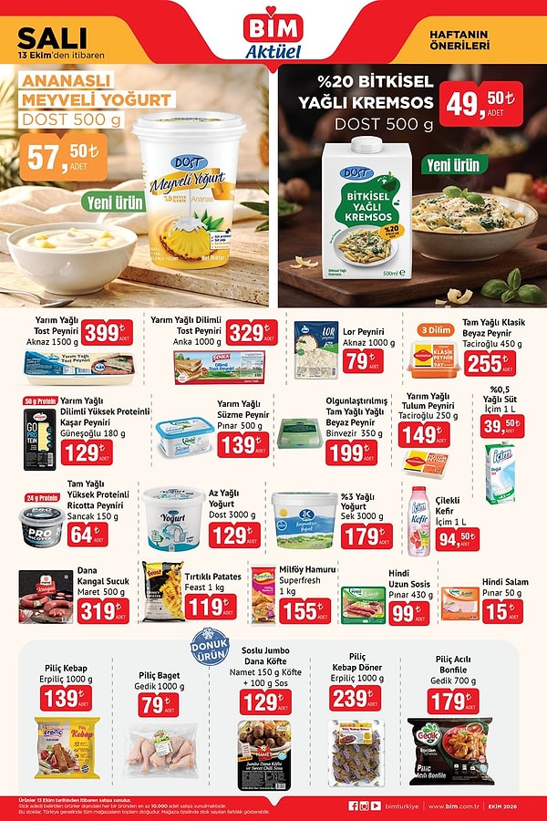 Dost Ananaslı Meyveli Yoğurt 500 g 57,50 TL