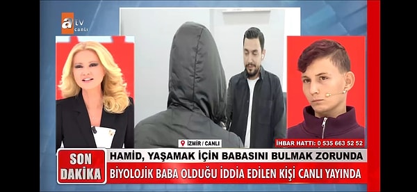 Müge Anlı, Hamid'i babası olduğu iddia edilen Sakallı Hamid ile canlı yayında buluşturdu.