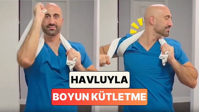Bir Fizyoterapist Havlu Kullanarak Yapılan Basit Boyun Kütletme Hareketini Gösterdi
