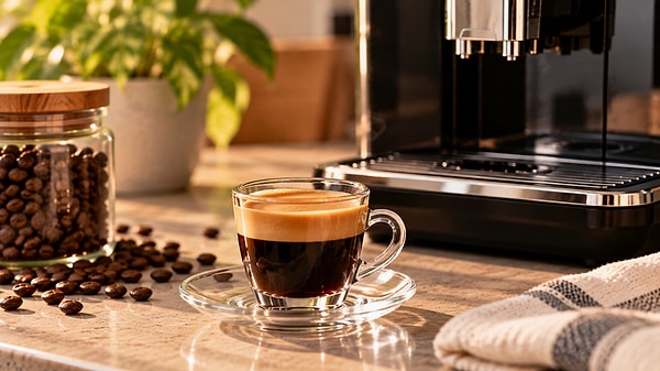 1. Espresso, küçük espresso fincanında içilir.