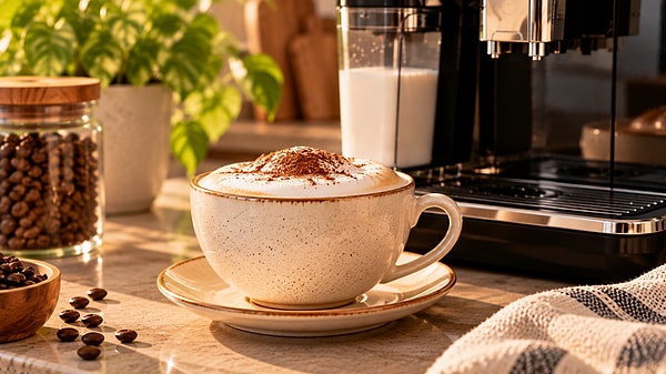 2. Cappuccino için geniş ağızlı fincanları tercih edebilirsin.
