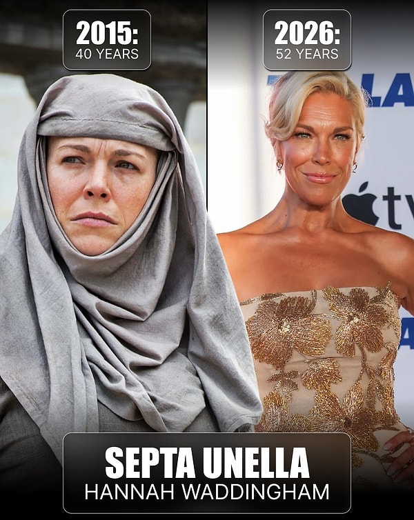 Utanç diye bağıran Septa Unella'nın oyuncusu Hannah Waddingham, peçesiz haliyle tanınmaz durumda.