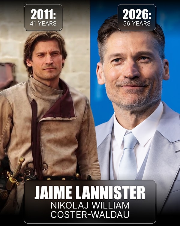 Jaime Lannister'ı oynayan Nikolaj Coster-Waldau, 56 yaşında hâlâ jön havasını koruyor.