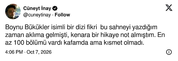 Videoyu alıntılayan Cüneyt İnay'dan kimsenin beklemediği bir itiraf geldi