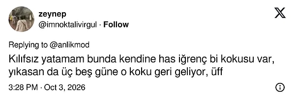 Kılıfsız yatılmayan battaniyenin kokusu yıkamayla geçmiyor