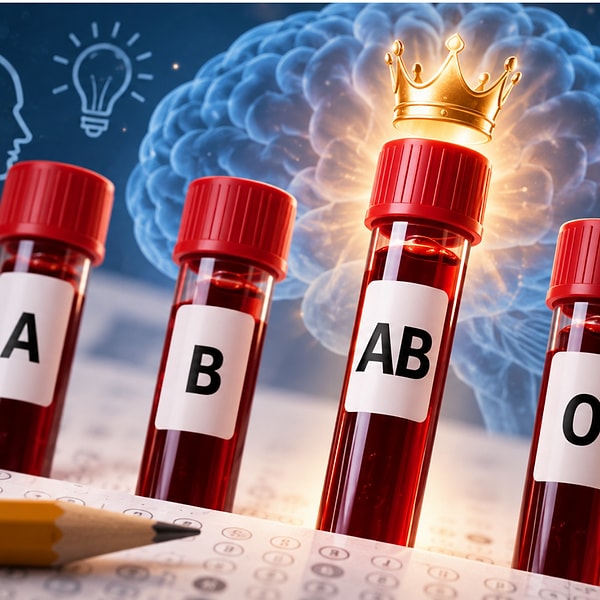 Ve gelelim sonuca: Testte diğerlerini geride bırakan grup AB oldu!