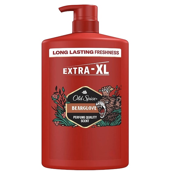 Old Spice Bearglove erkek duş jeli ve şampuan 1.000 ml XL boy %31 indirimle net 379,00 TL!