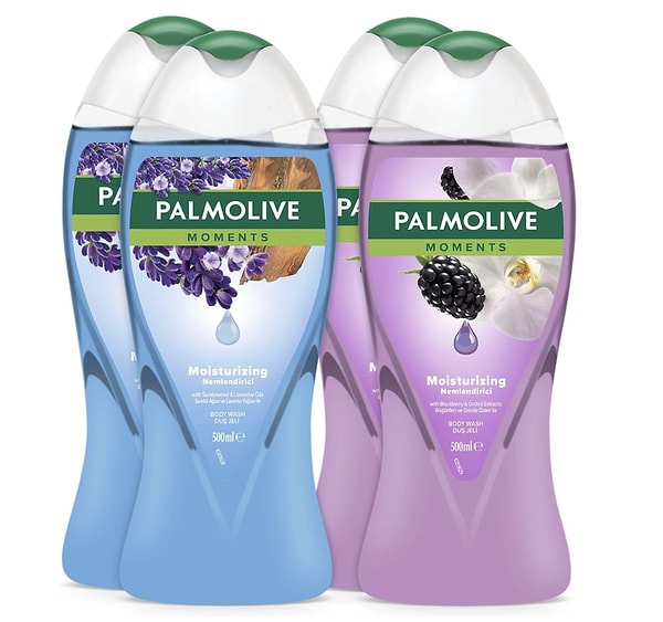 Palmolive Moments lavanta yağlı ve böğürtlenli nemlendirici duş jeli 4'lü paket son 365 günün en düşüğü net 199,00 TL!