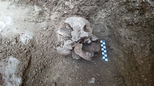 Adam, 70 metrekarelik yarı bodrum bir odada, yaklaşık 50 kişilik sekilerin arasında gömülmüştü.