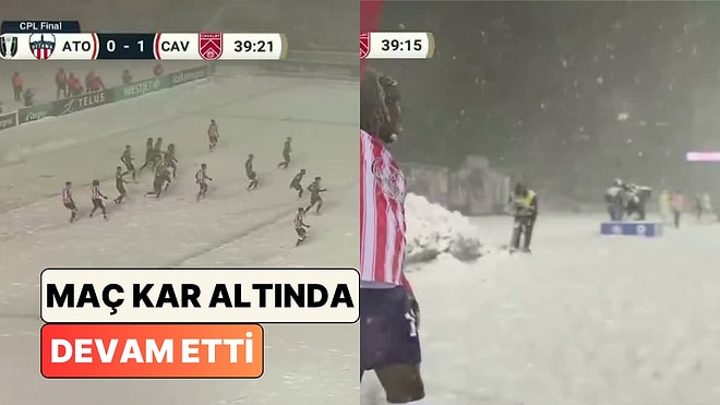 Kanada'da Yoğun Kar Altında Oynanan Final Maçı Görenleri Şaşkına Çevirdi