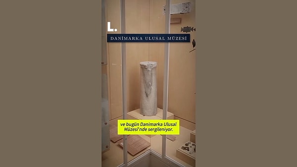 Saksı altlığı yapılan taş bugün Kopenhag'daki bir müzede sergileniyor