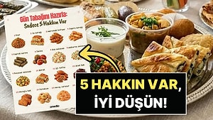 Gün Tabağı Tartışması Sosyal Medyada Gündem Oldu: 16 Lezzetten Sadece 5'ini Seçmek Zorundasınız!