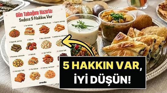 Gün Tabağı Tartışması Sosyal Medyada Gündem Oldu: 16 Lezzetten Sadece 5'ini Seçmek Zorundasınız!