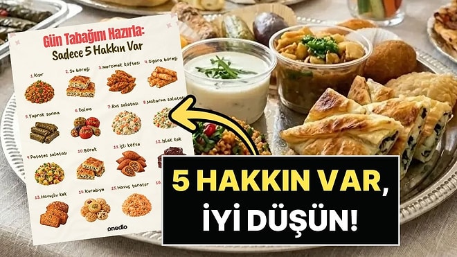 Gün Tabağı Tartışması Sosyal Medyada Gündem Oldu: 16 Lezzetten Sadece 5'ini Seçmek Zorundasınız!