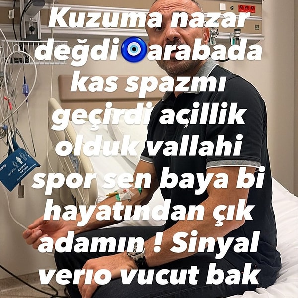 Demet Akalın'ın eşi Okan Kurt'un arabada geçirdiği kas spazmı, çifti hastanenin acil servisine taşıdı.