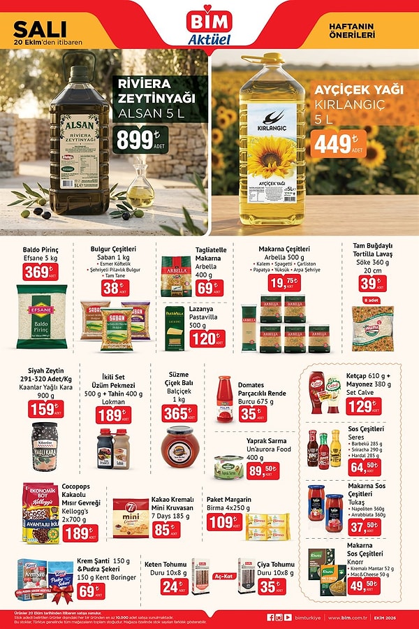 Alsan Riviera Zeytinyağı 5 L 899 TL