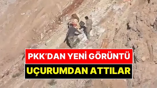 PKK'nın Silahları Uçurumdan Attığı Anlar Ortaya Çıktı