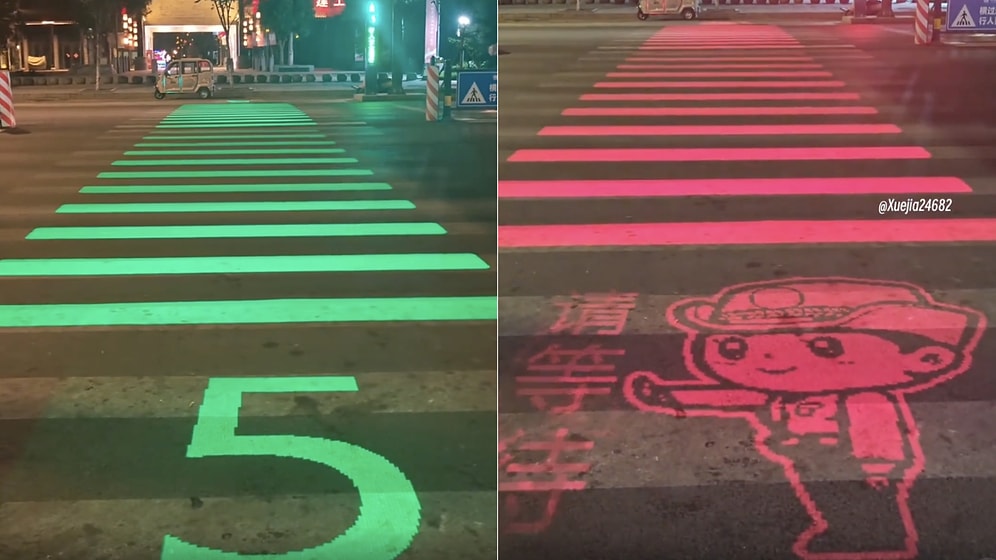 User Shares China’s Smart Crosswalk That Counts Down and Warns Pedestrians